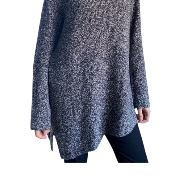 J.Jill Pure Jill Women's Blue Knit Sweater Tunic Length Hi Lo Hem Women M - Picture 6 of 12